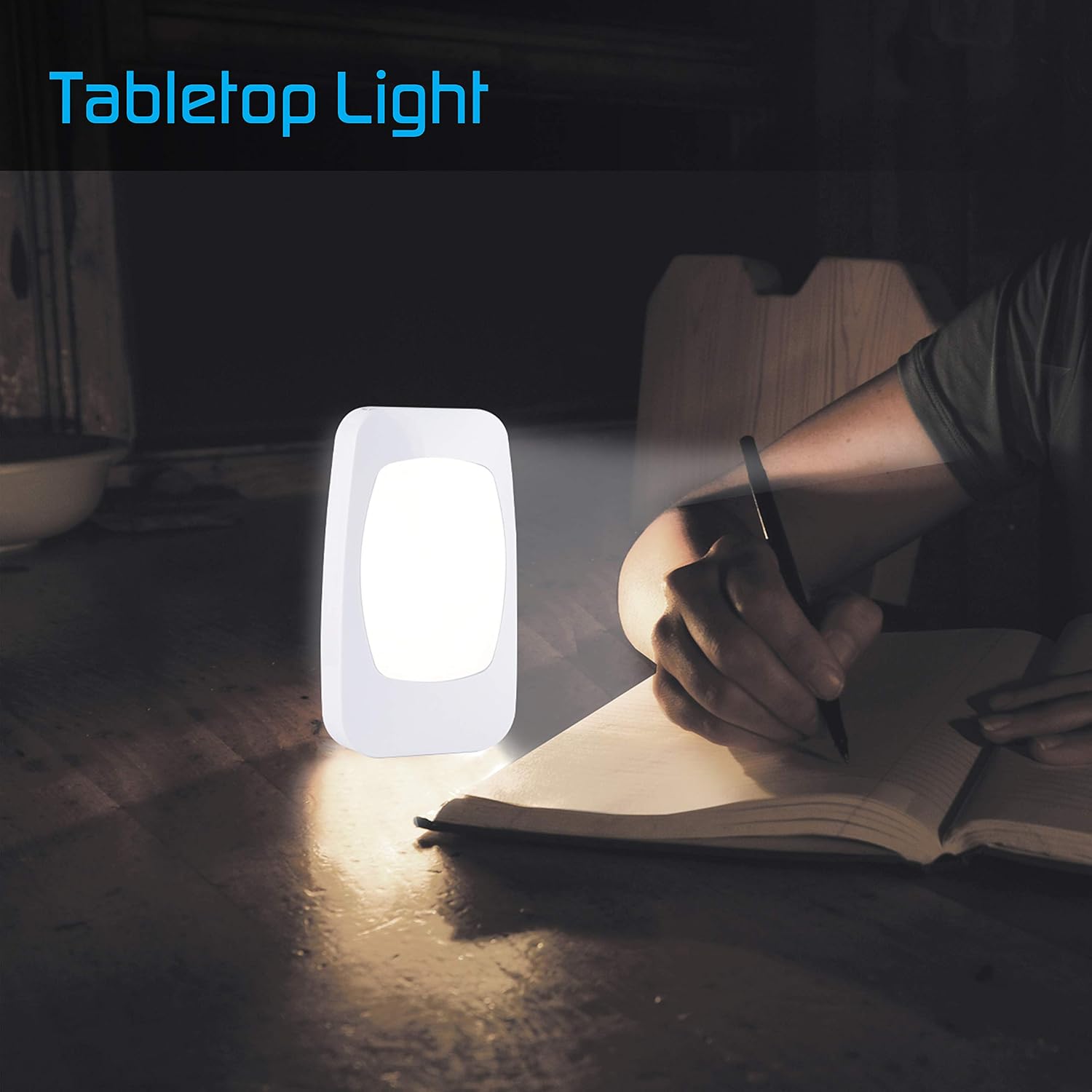 Energizer 4-in-1 LED Power Failure Night Light, 6 Pack, Plug-in, Light Sensing, Auto On/Off, Foldable Plug, Soft White, Emergency Flashlight, Tabletop Light, Hurricane, Storm, Tornado, 43666