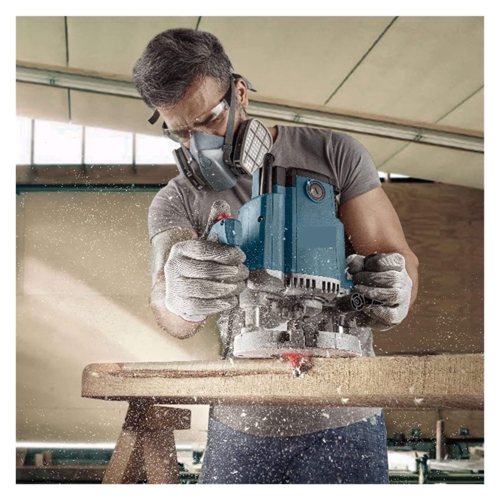 Modelo 7113 2.1KW Enrutador De Madera Eléctrico Herramientas Talla Velocidad Variable Alto Rendimiento Bloqueo RáPido