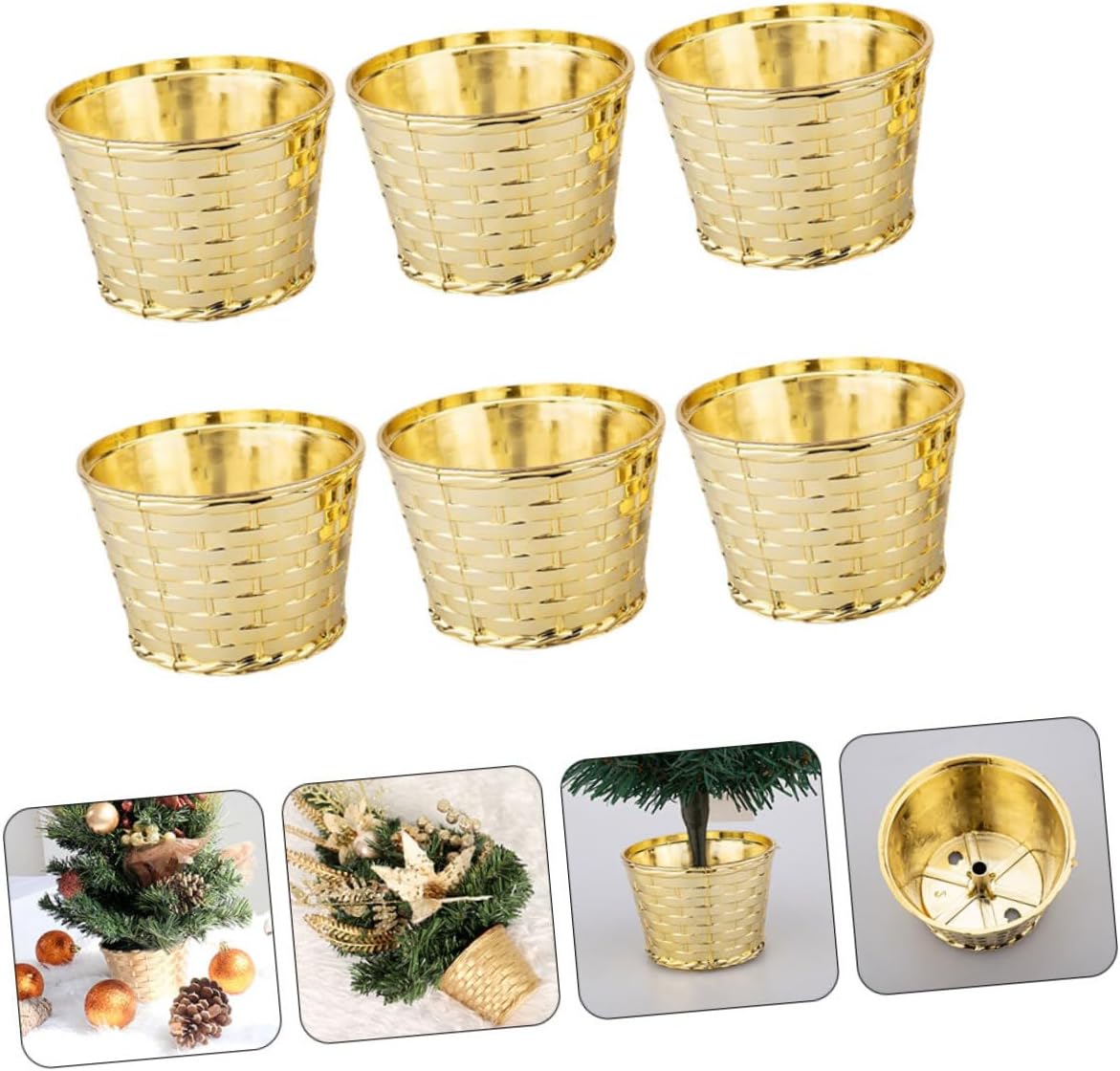 MERRYHAPY 6pcs Christmas Tree Support Bracket Sturdy Xmas Tree Stand for Easy to Install Smooth for Holiday Decorations