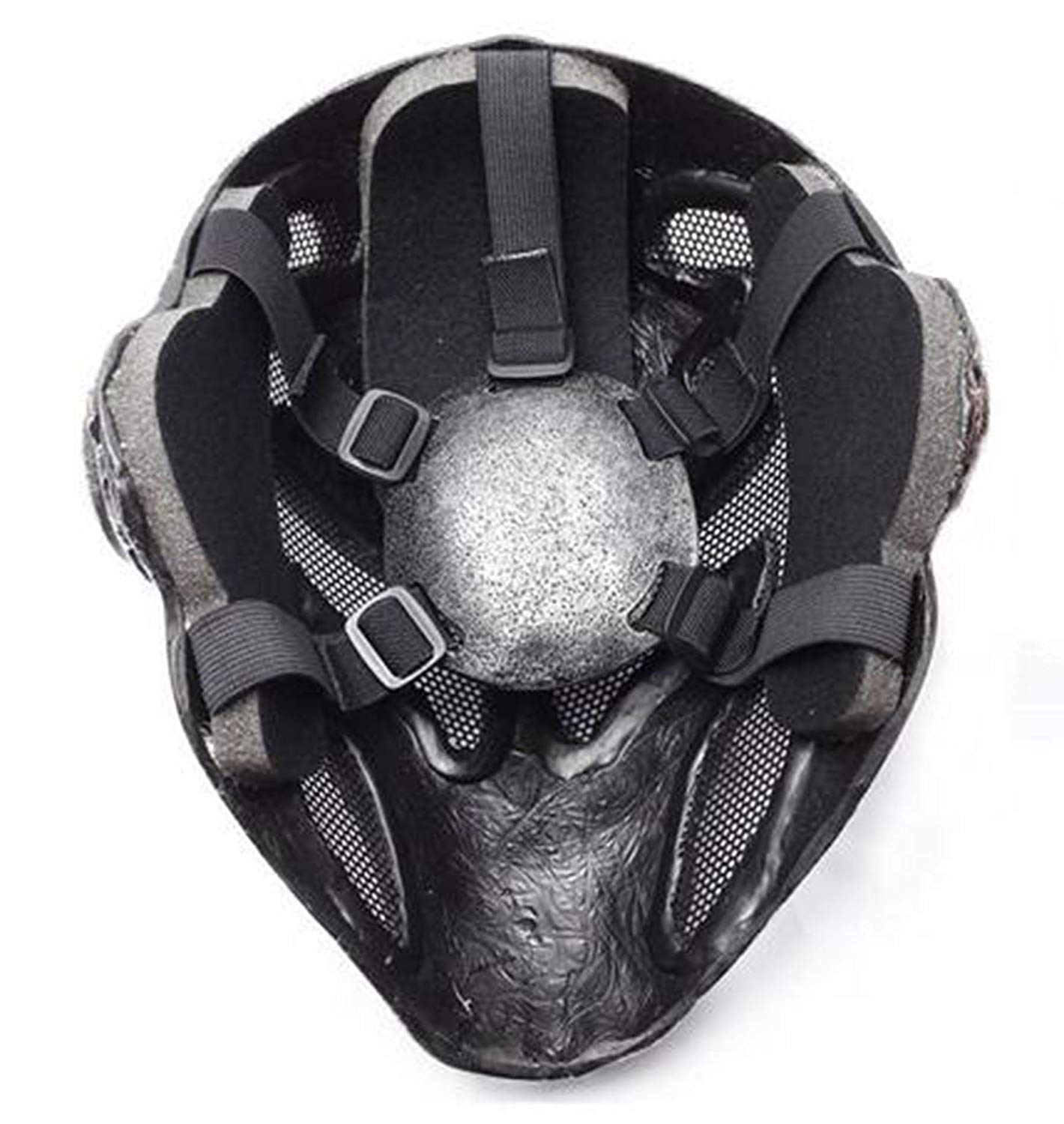 WLXW Halloween Horror Templar Knight Cross Mask, CS Field Steel Net Protezione Maschera per Gli Occhi, Knight Mask, CS War Game Airsoft Paintball Tiro Attrezzatura Protettiva,Red,NOLight