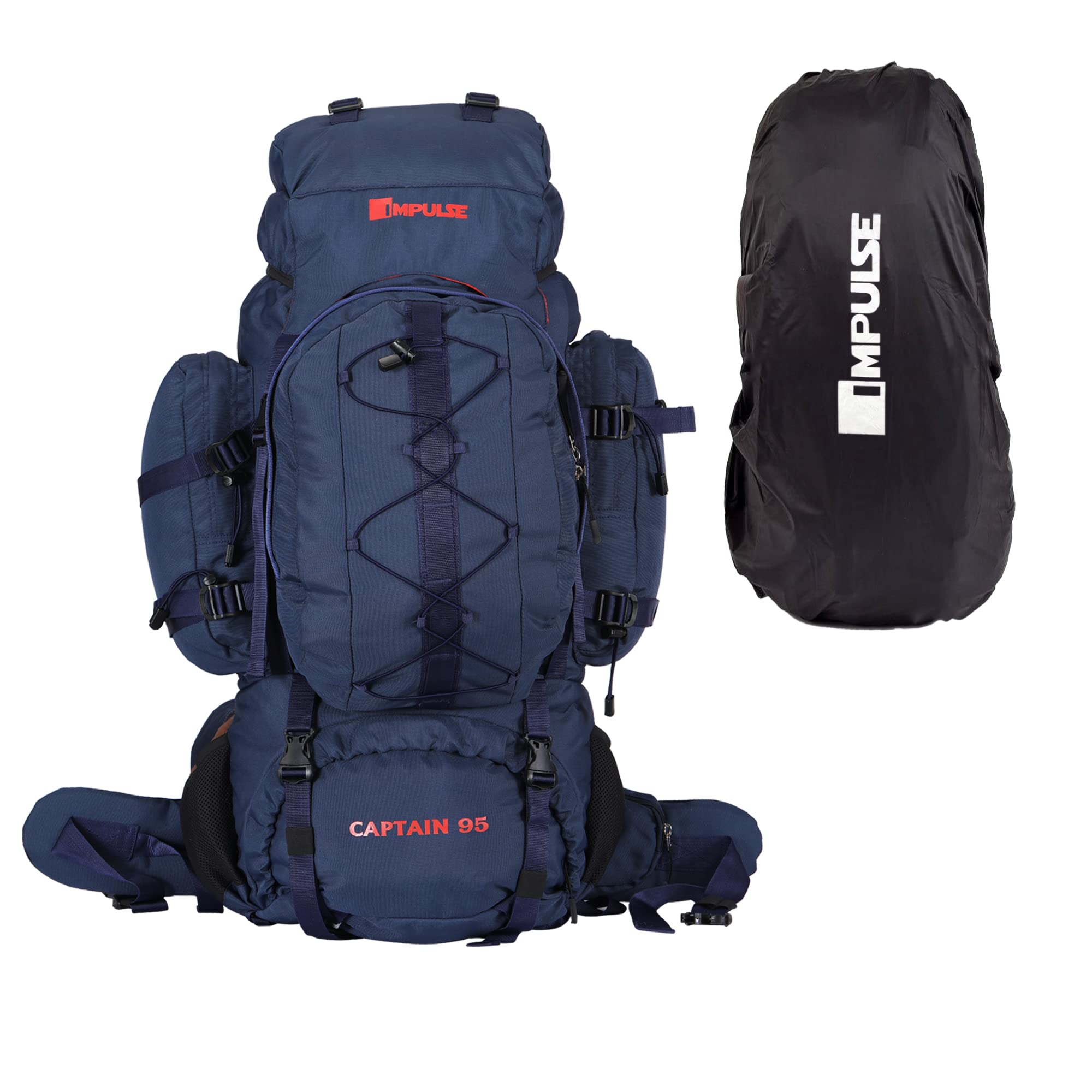 Impulse Rucksack bags 95 litres travel bag for men tourist bag for travel backpack for hiking trekking Bag for men camping Captain Bag with 1 year Warranty And Rain Cover-image-31
