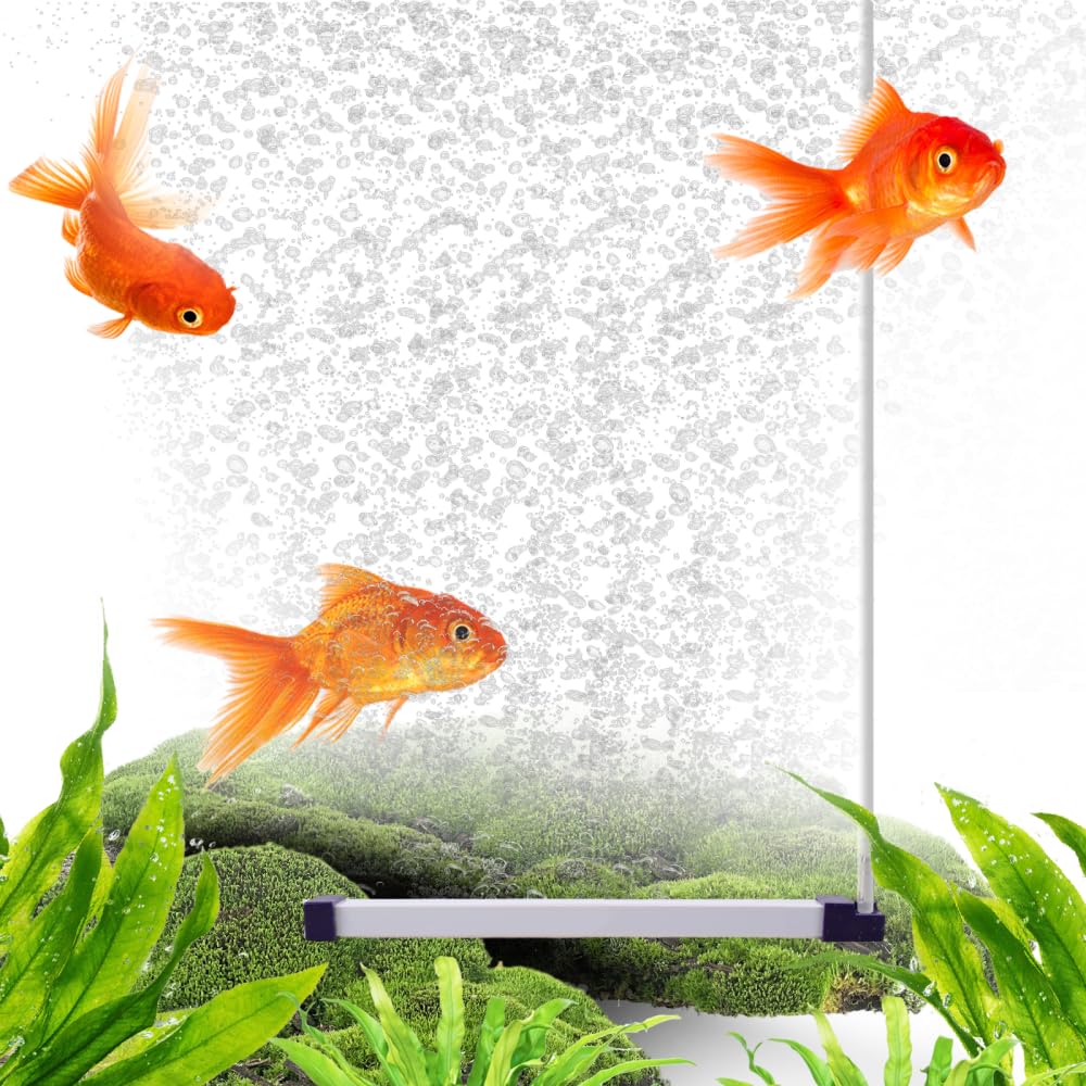 MiOYOOW Aquarium Bubbler Strip, Wall Air Stone Kit Quiet Fish Tank Oxygen Diffuser for Freshwater Saltwater Decorations