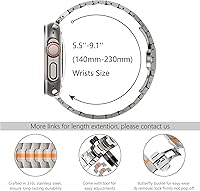 Vista 45 de WINGLE Correas de titanio para Apple Watch Band Ultra 3/2/1 Band Ultra de 1.929 in Series 11 10 1.811 in 1.772 in 1.732 in 1.654 in SE 3/2/1 Series