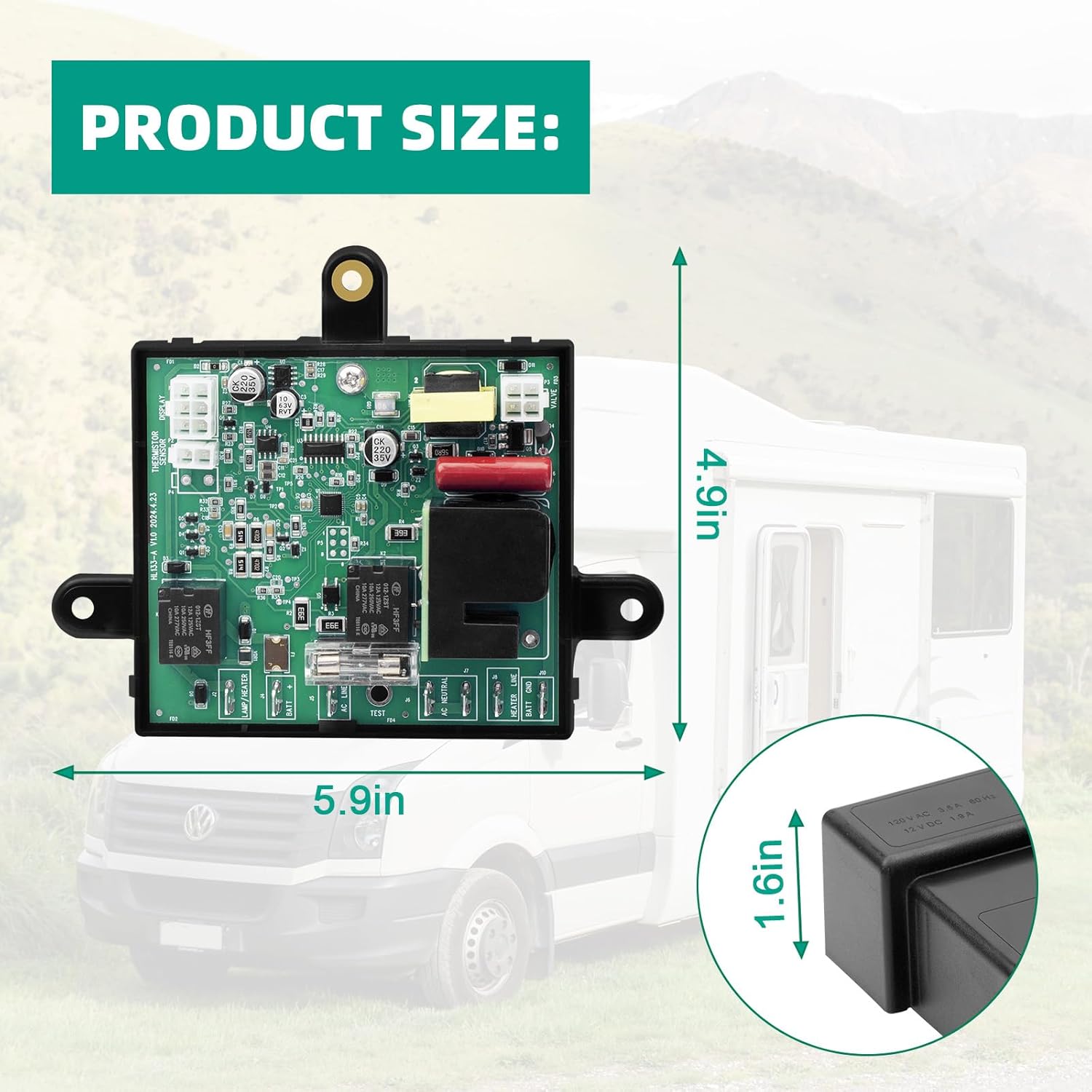 Upgraded 3316348.900 Rv Refrigerator Control Board, RV Fridge Circuit Control Board for Dometic Fridge Rv Refrigerator Parts DM2652 DM2852 RM2652 NDM1062 RV Thermostat Replacement