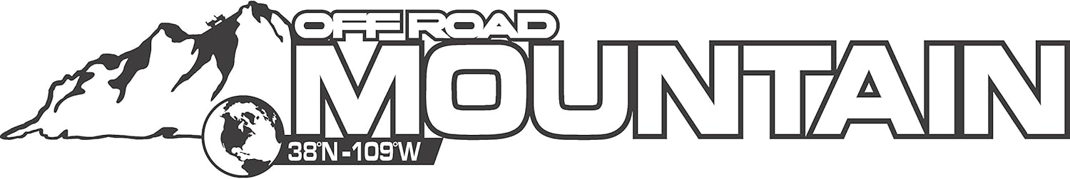 2 x Dark Grey Off-Road Mountain Edition Hood Decal Rocky Mountain Decal Fits Jeep Wrangler