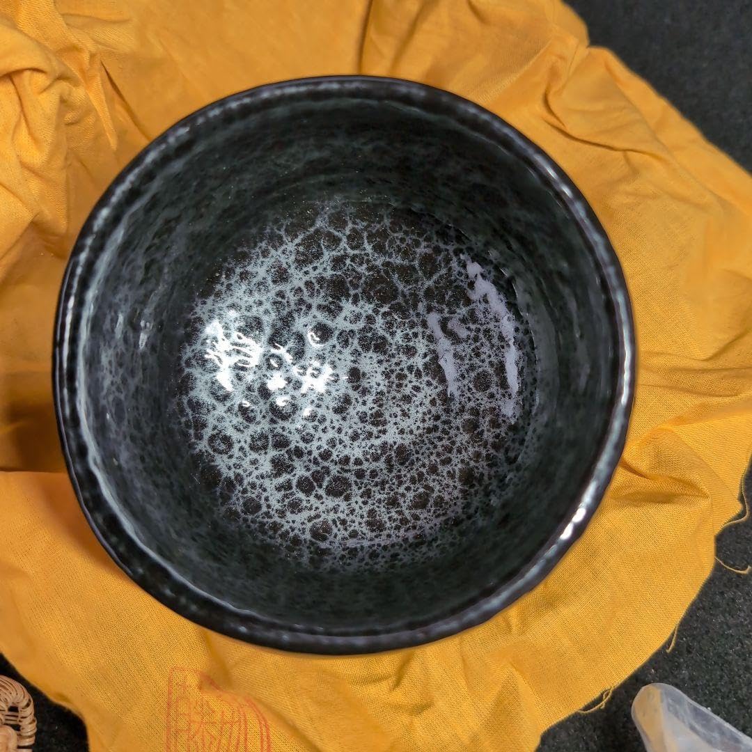 Amazon.co.jp: 茶道野点セット 天目茶碗 棗 茶筅 茶匙 茶巾 籠巾着 