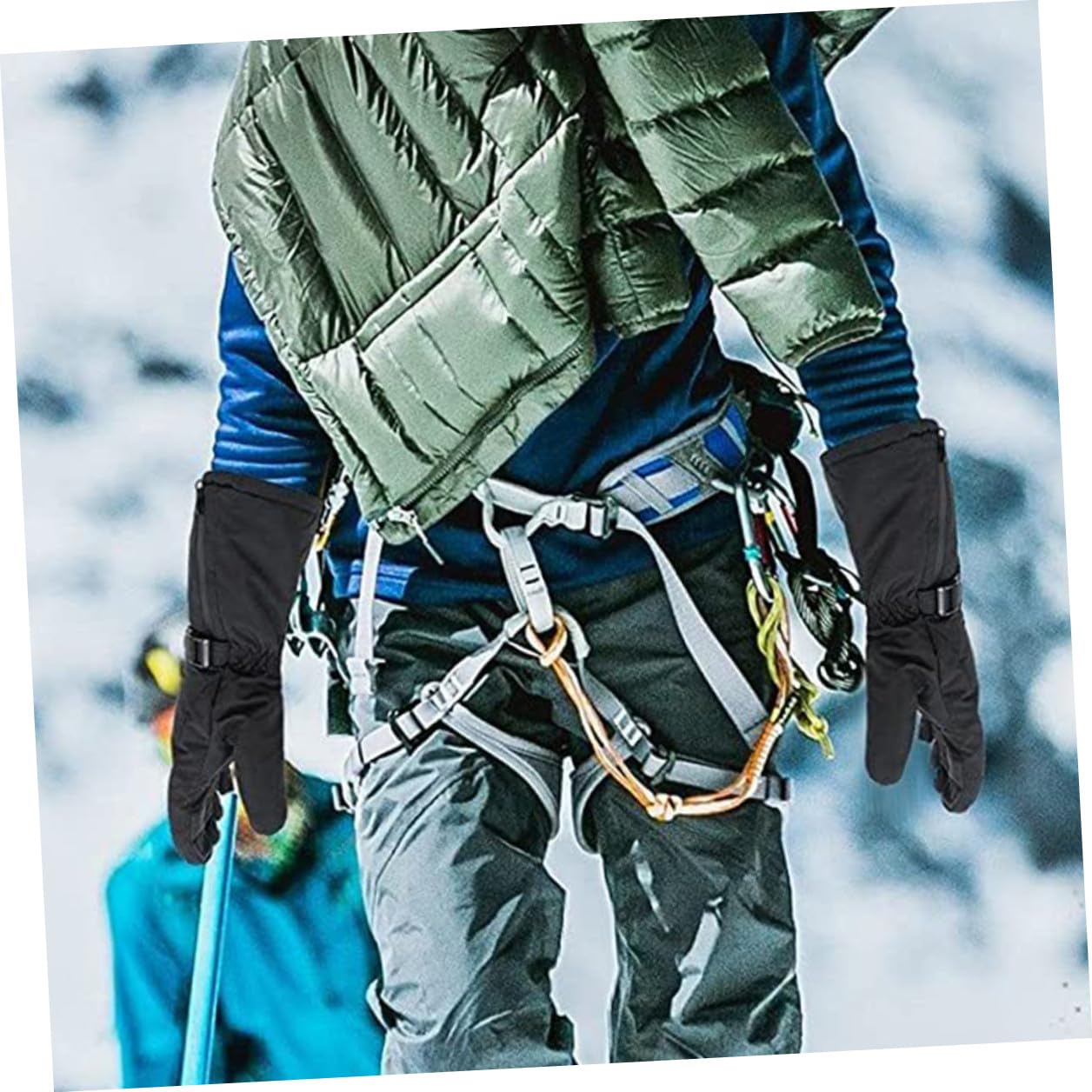 Gatuida Guanti Riscaldati Ricaricabili per Uomo Guanti da Sci Termici Impermeabili Caldi Elettrici per Inverno Sportivi all Aperto Calore Duraturo