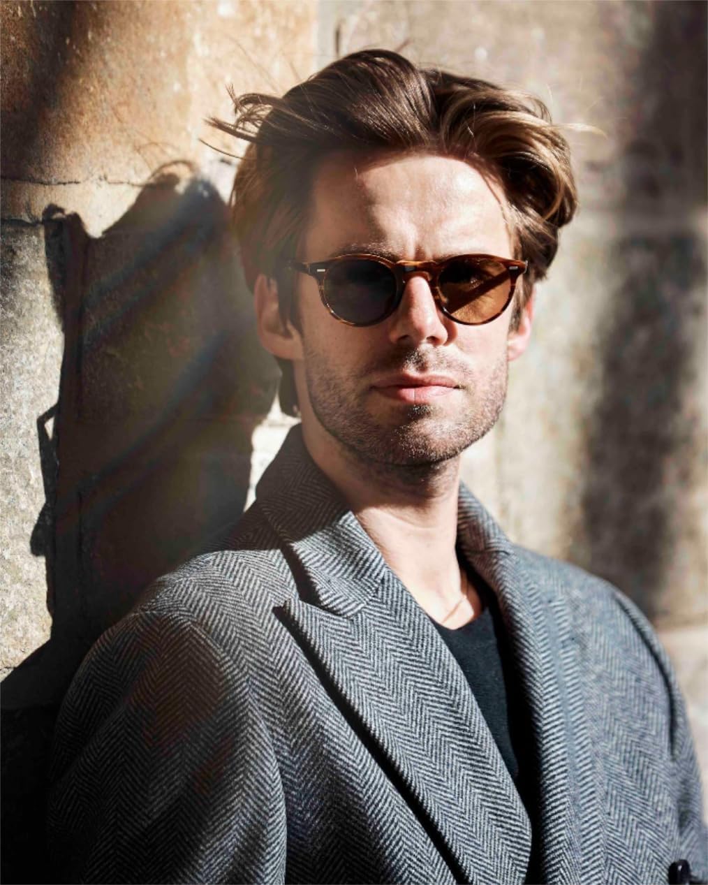 ADE WU Retro Round Sunglasses for Women Men Vintage Small Circle Frame Tinted Sun Glasses Unisex Stylish 46mm - Image 3