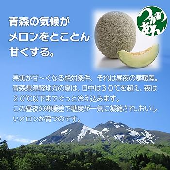 Amazon.co.jp: B-TOPAZ 2025年 青森県産 メロン ﻿ 糖度15度以上 食べ