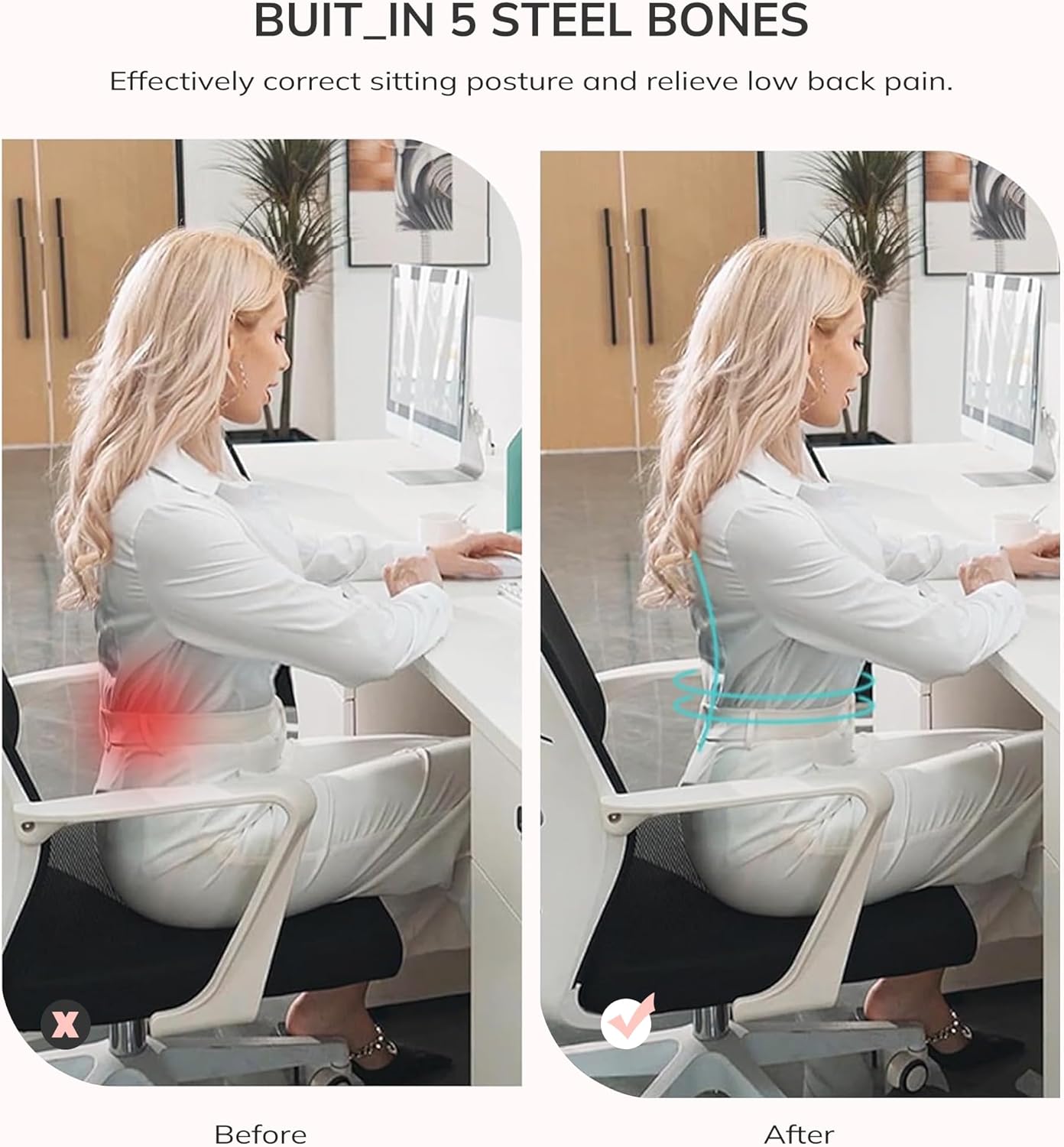 LODAY Segmented Waist Trainer for Women Corset Shapewear Waist Cincher Tummy Control Faja Body Shaper - Image 5