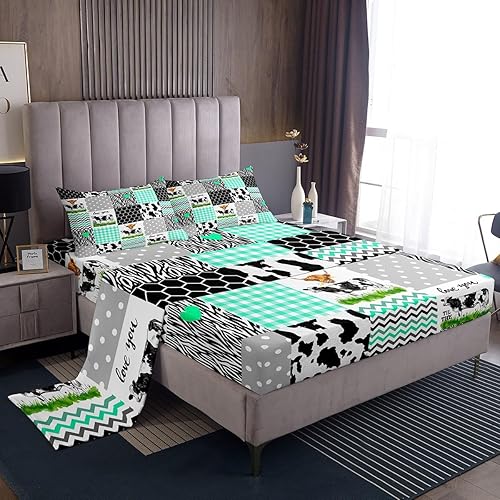 Vista 113 de Juego de sábanas de pavo real tamaño Queen, juego de ropa de cama de plumas de pavo real para niños, niñas, niños y adolescentes, juego de sábanas