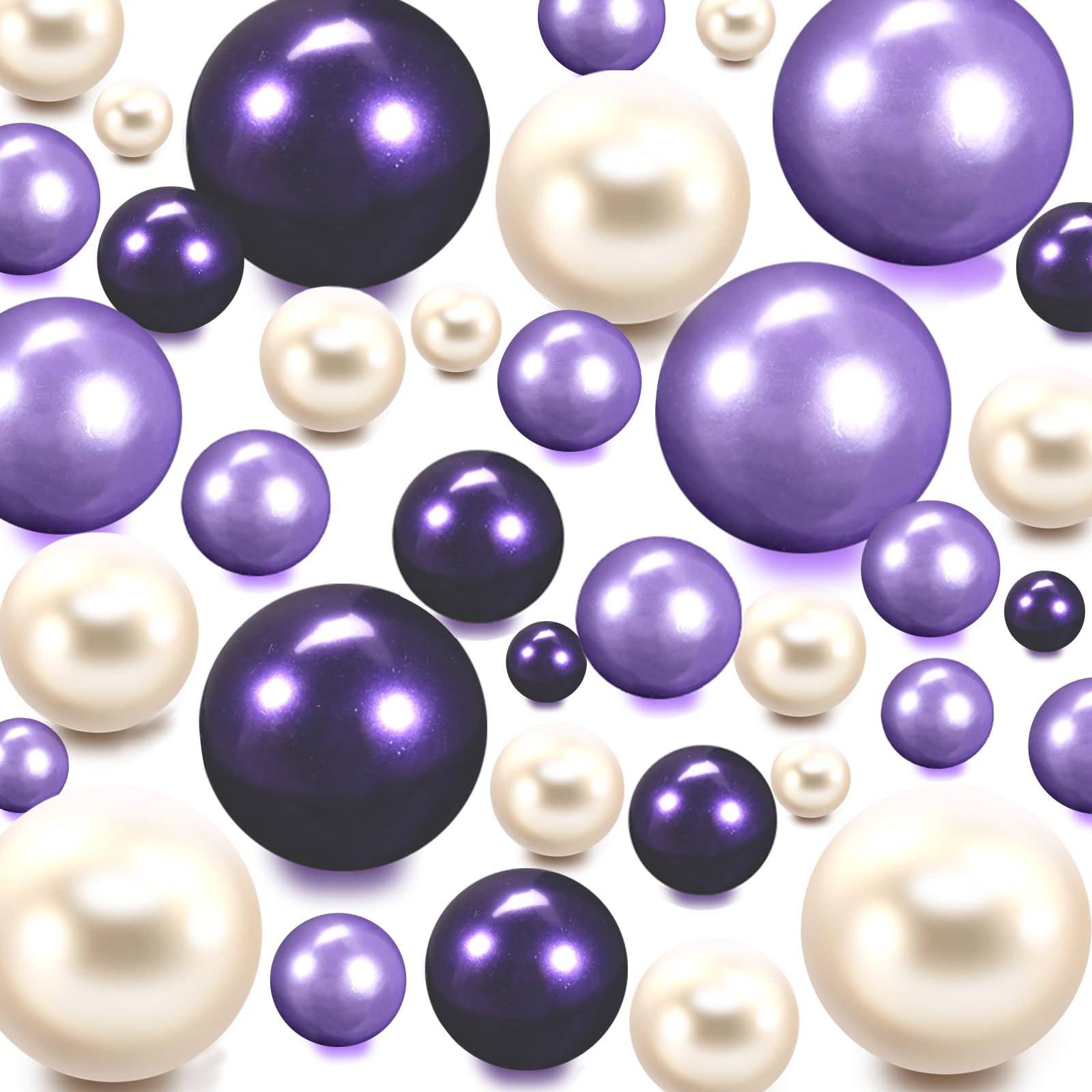 YULYNJQ Vase Filler Beads 200PCS White Dark Purple Light - vase fillers | Mubboo