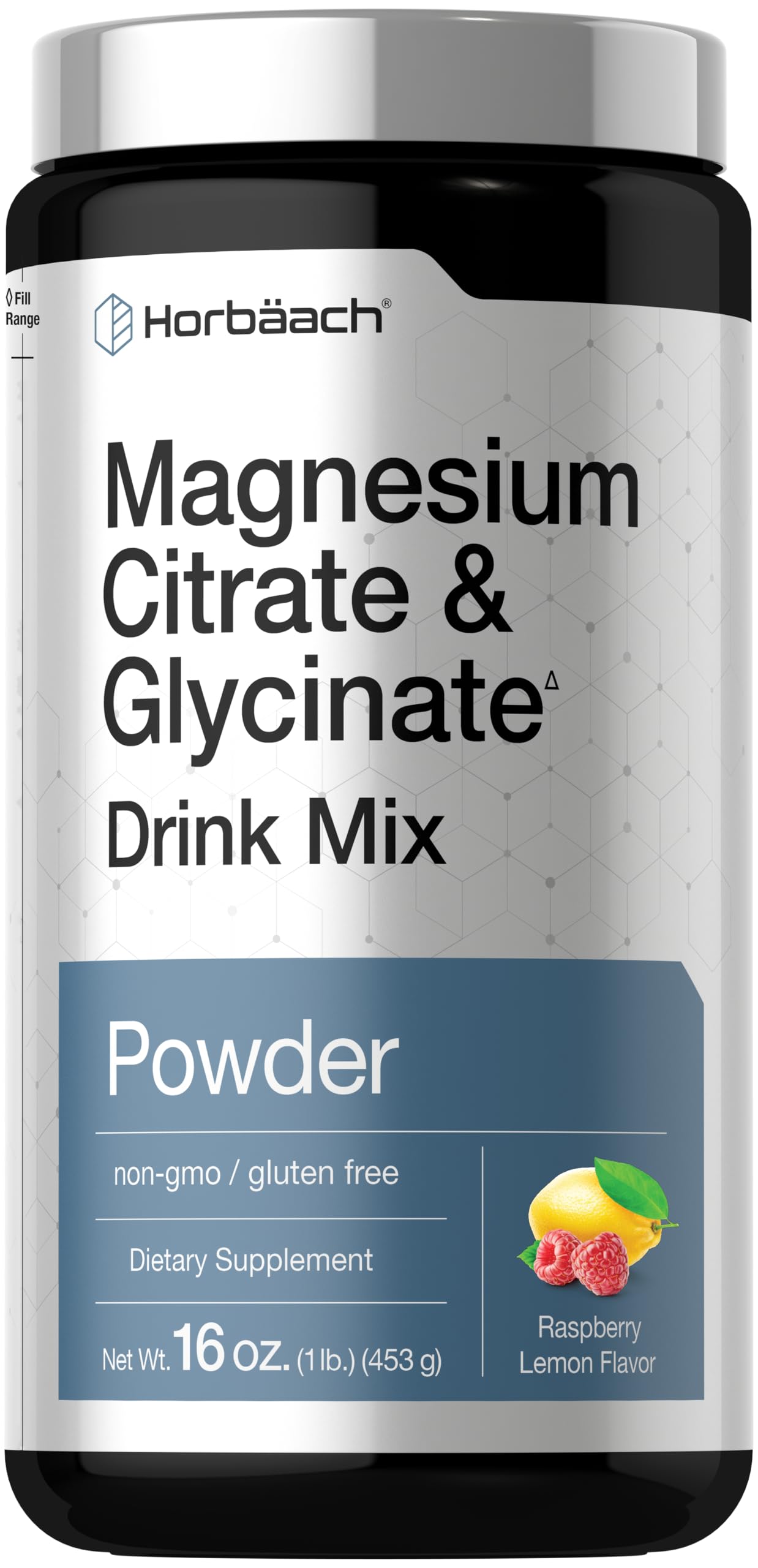 Horbaach Magnesium Citrate & Glycinate | 325 mg | 16 oz