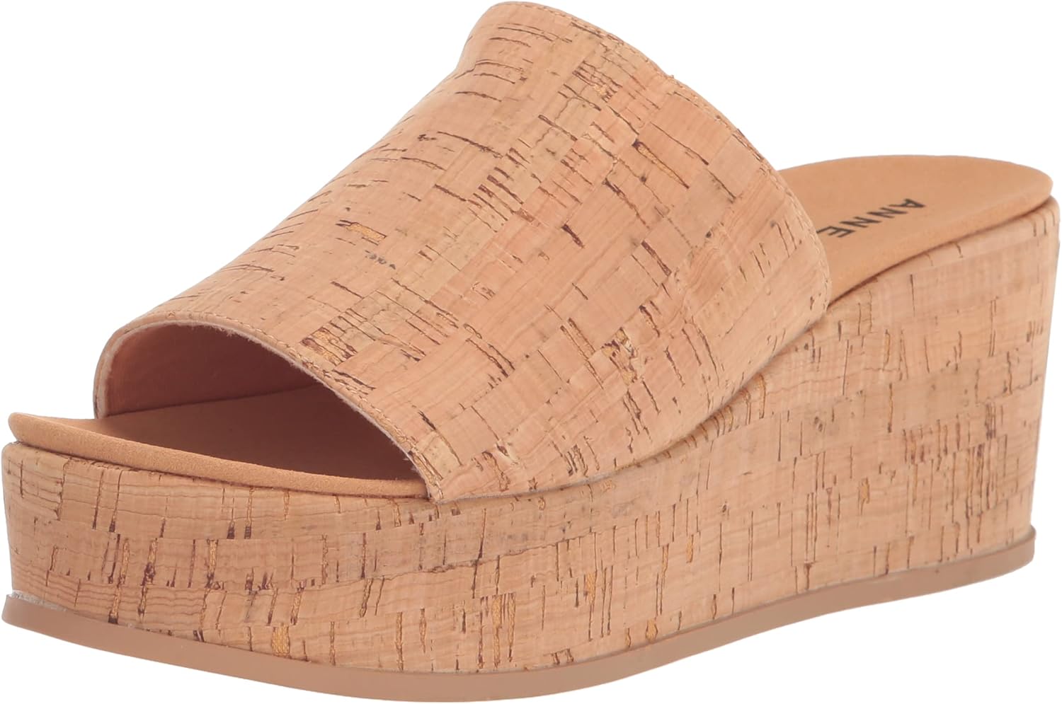 Anne Klein Women's Venti Wedge Sandal, Cork, 8.5