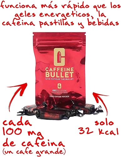 Miniatura 5 de Caffeine Bullet 16 caramelo de menta superan a los gel energéticos cafeina chicle y cápsulas Nutrición deportiva con electrolitos para correr