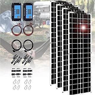 Solar Panels Solar Power Kit 800 Watt Solar Panel Kit 4Pcs 200W Photovoltaic Module Monocrystalline Solar Battery Charger ...