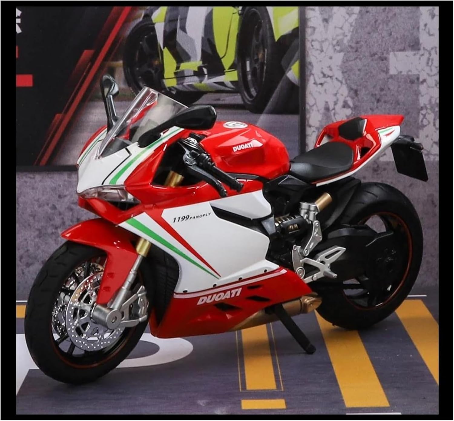 Mini Simulation Motorcycle Toys 1:12 for Ducati 1199 Panigale S Alloy Car Die-Casting Motorcycle Model Toy Car Series Adult for Boys