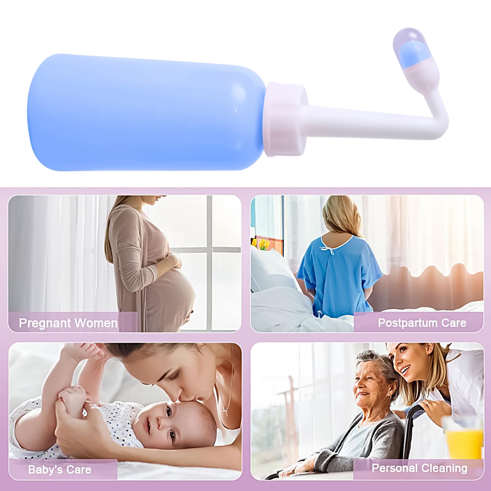 Travel Bidet Handheld Cleansing Tool 17x7cm Portable Hygiene Bottle Postpartum Perineal Washer Compact Water Spray Accessory For Pregnant — view 4