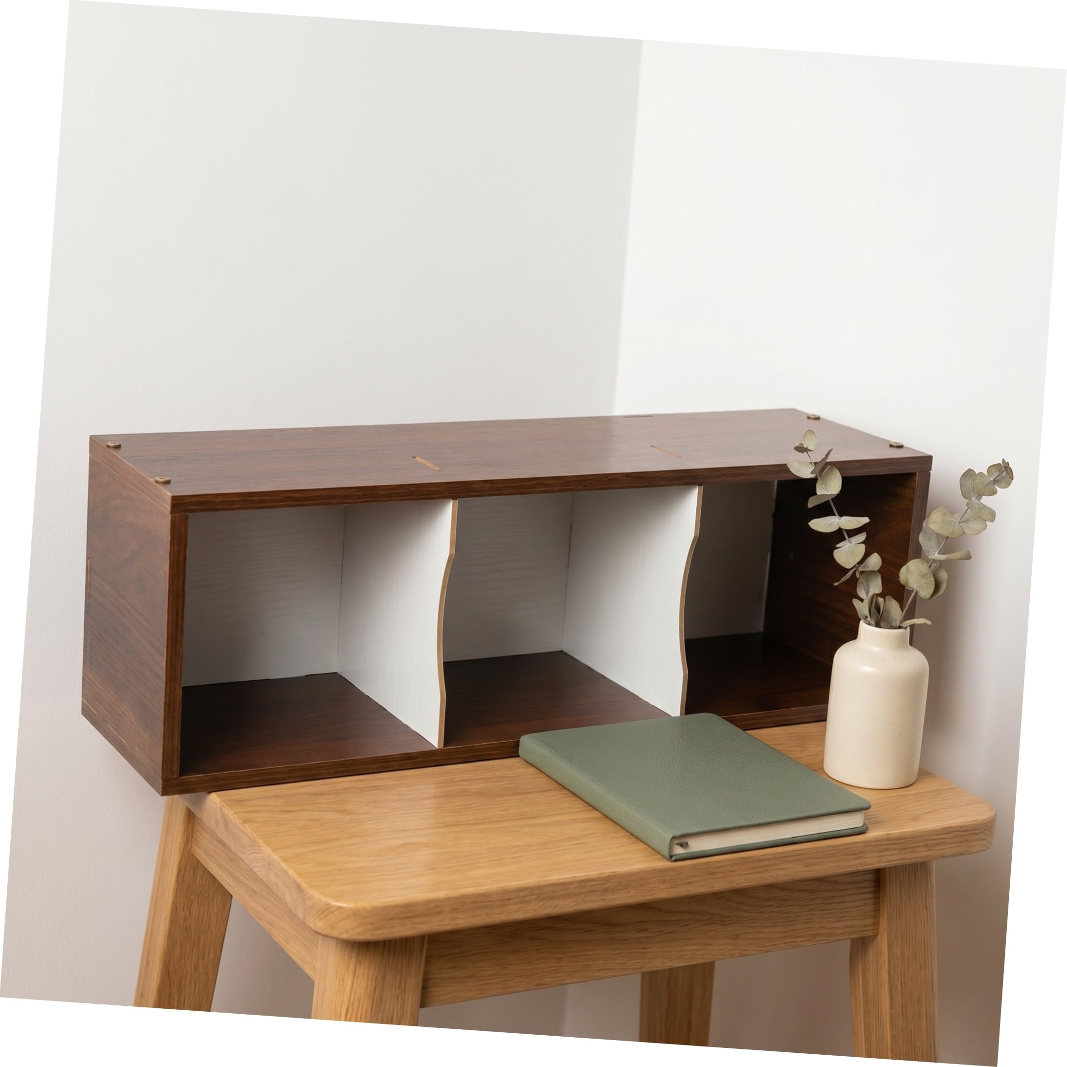 Porta CD e Dvd Finitura Opaca in Legno Grande Capacità, Design a Scomparti Regolabili Adatto per Organizzatore di Album e Custodia Multimediale da Terra