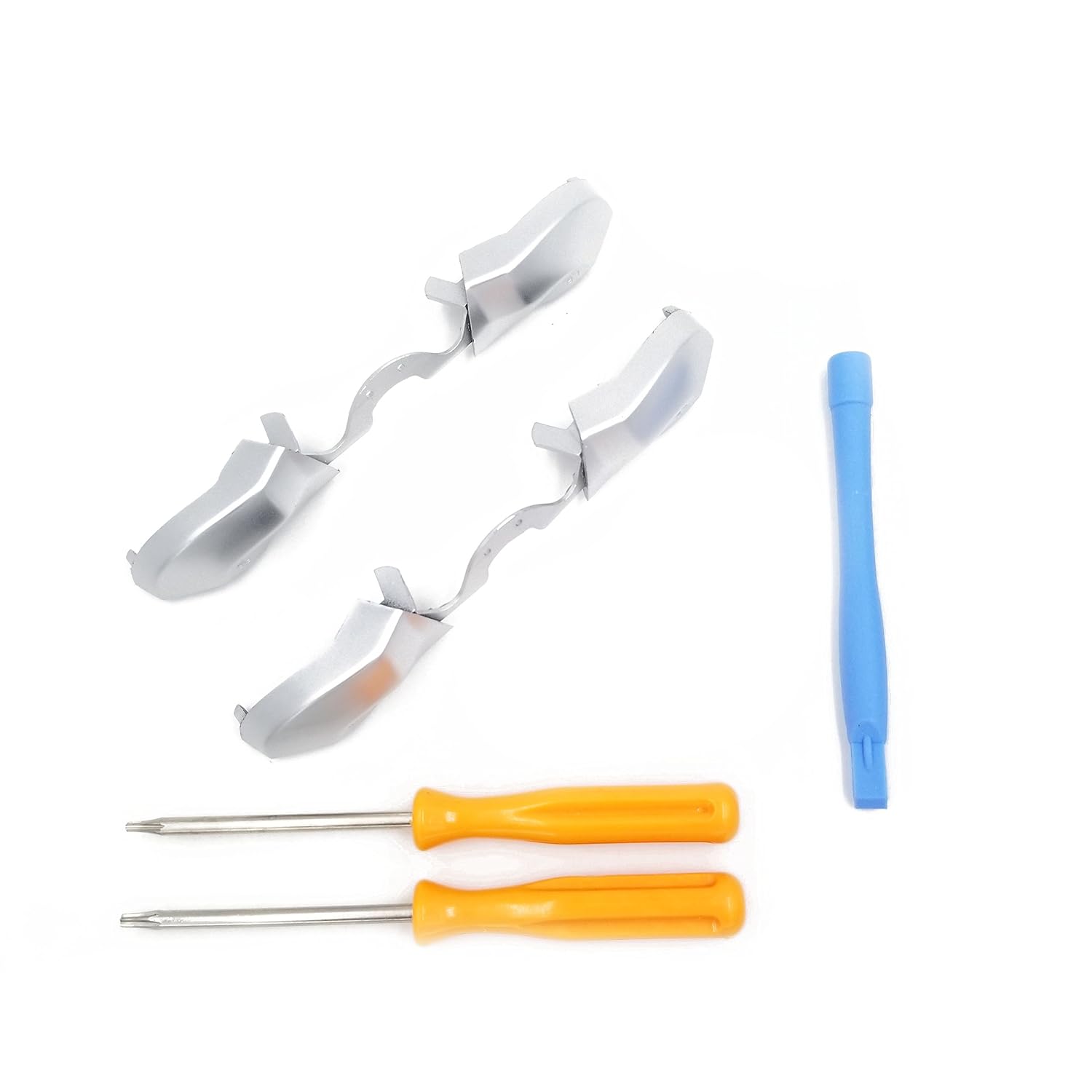 SN-RIGGOR 2 Packs Replacement Silver LB RB Bumpers Triggers+ T6 T8 Screwdriver for Xbox One Elite Controller Repair parts Xbox One 3.5mm Controller Bumpers Replacement