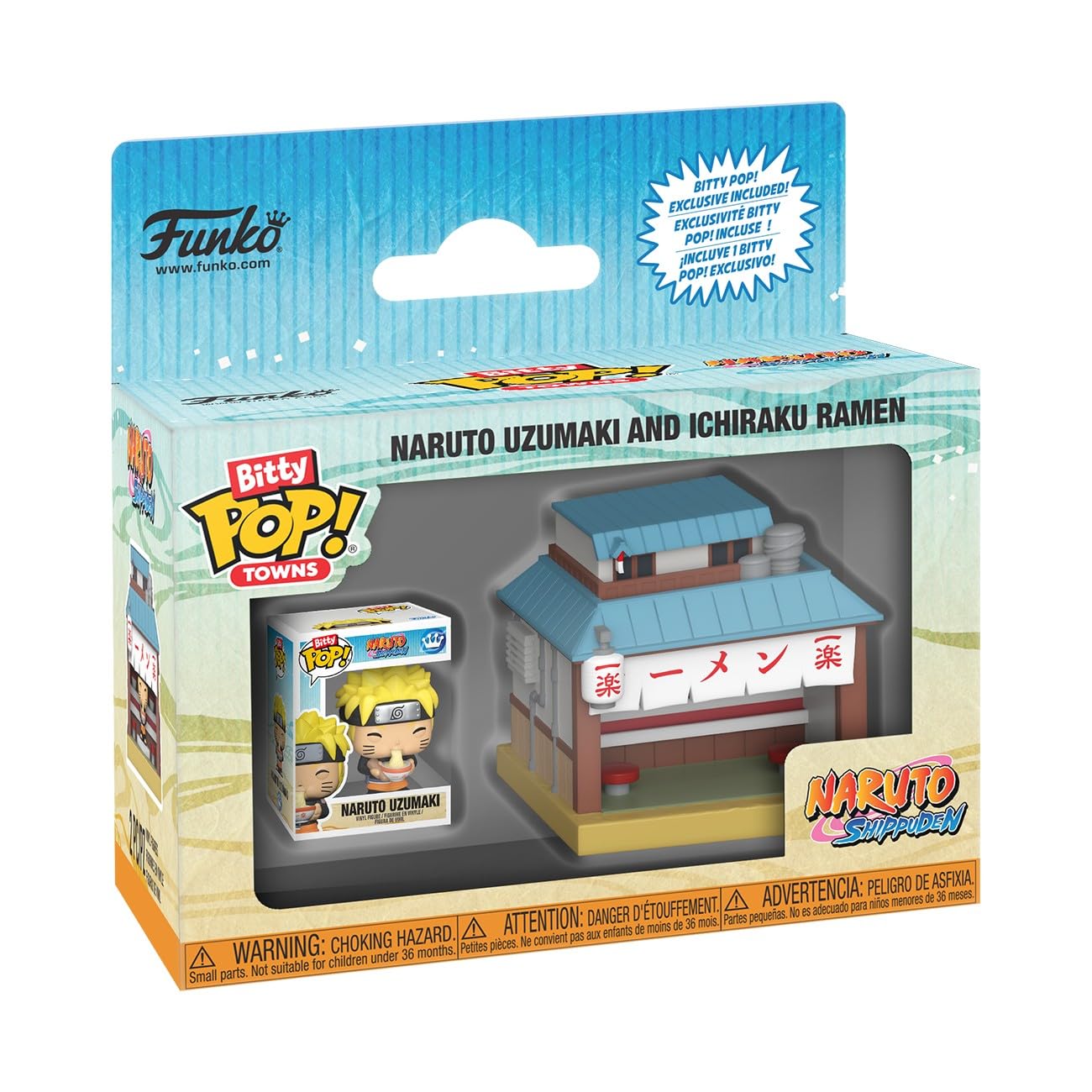 Funko Pop! Bitty Town: Naruto Shippuden - Ichiraku Ramen - Naruto Uzumaki - 0.9 Inch and 2 Inch (5.1 Cm) - Anime Collectable - Gift Idea - Toys for