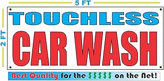 TOUCHLESS CAR WASH All Weather Full Color Banner Sign