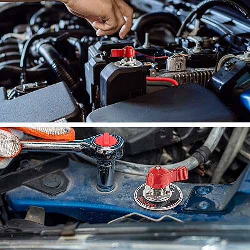 Miniatura 6 de Interruptor de desconexión de batería de alta corriente 300A, interruptor maestro de corte de energía de batería 12-24V, aislador, interruptor de