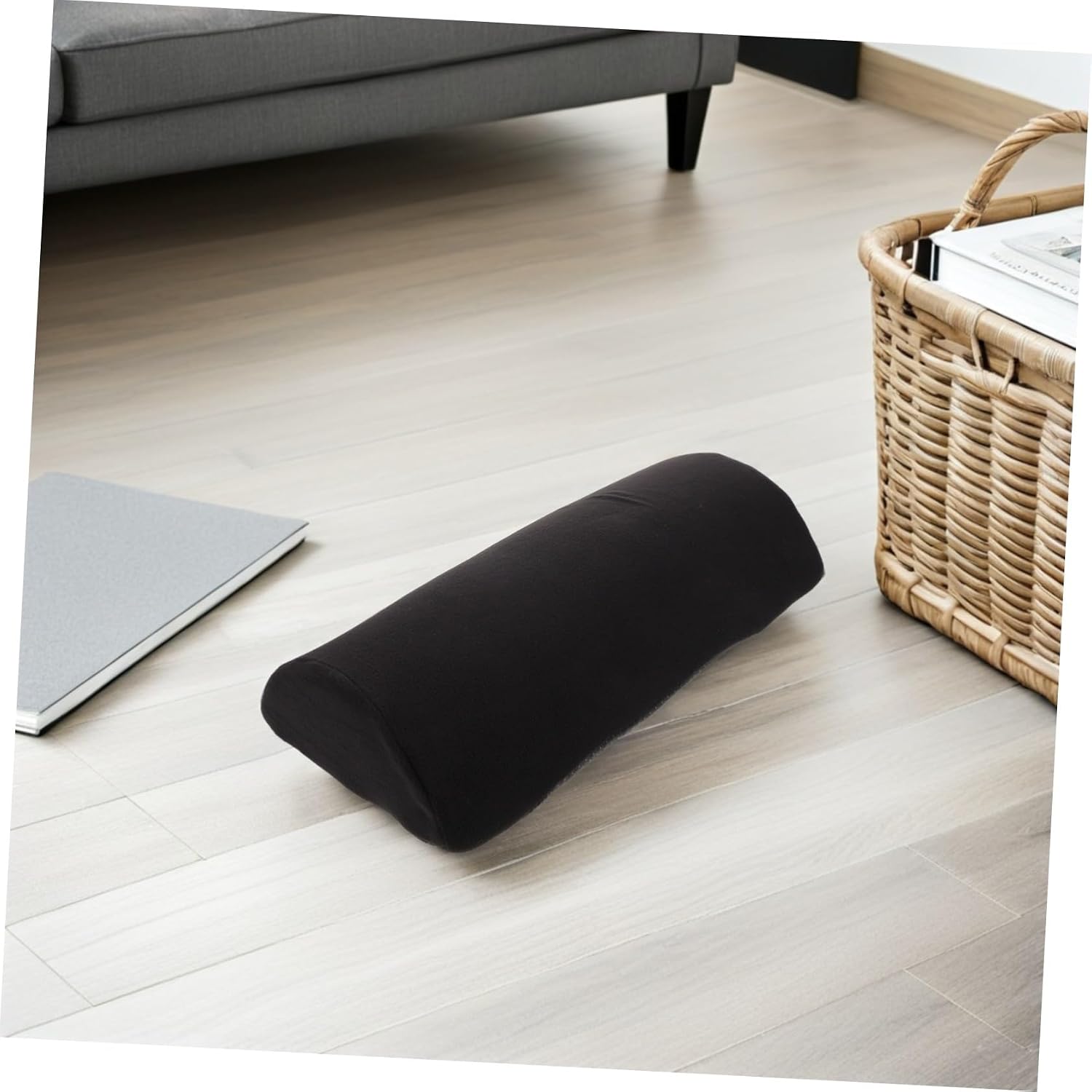 Mikinona Ergonomic Recliner Leg Pillow for Foot Elevation with Half-Round Shape and Fleece Material, Easy to Clean Decorative Throw Pillow for Travel and Family Rooms