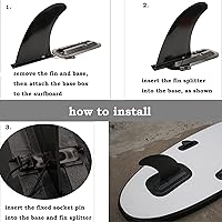 Vista 4 de Surf Board Fin 9" Inflatable Paddleboard Replacement Fin for Paddle Board - Quick Release Slide Surfboard Fins