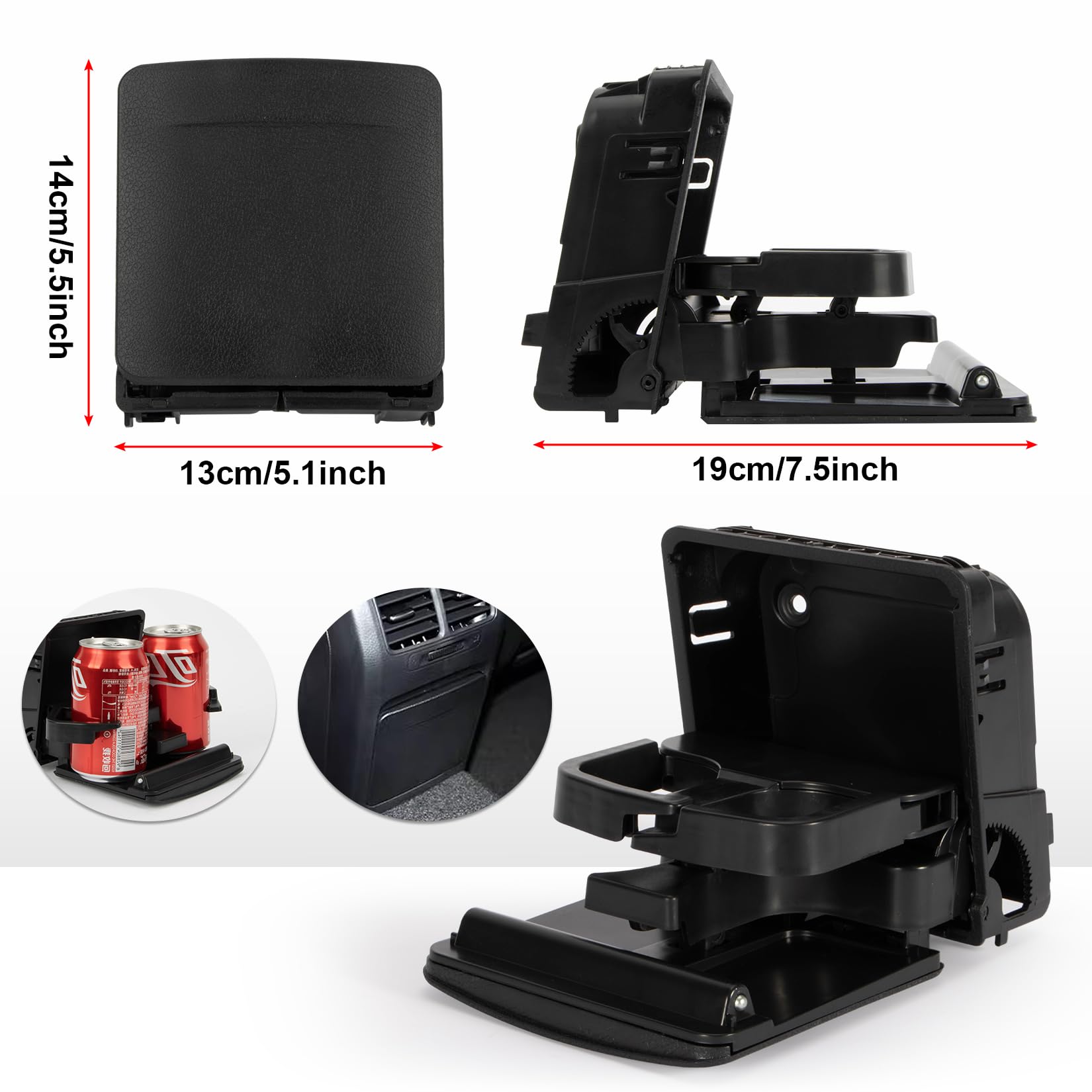 Porte-gobelet De Remplacement Pour VW Jetta, Passat B6/B7, Rabbit, Touareg - Neuf - Réf. OE Multiples