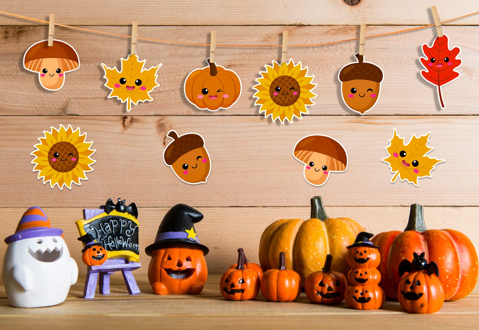 Geyee 108 Stück Eichel-Ausschnitte Für Thanksgiving Dekoration | 9,9 Cm Bunte Papierformen Für Pinnwand & Basteln