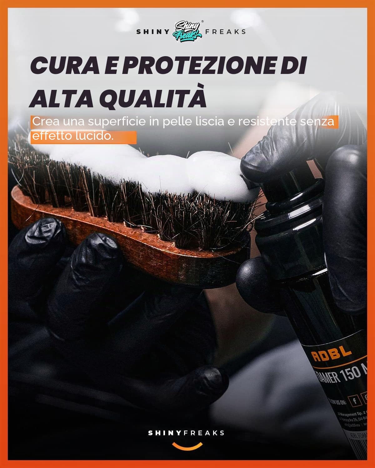 ADBL Set per la cura della pelle: Kit per la pelle - Balsamo per la pulizia e la cura della pelle incl. spazzola e accessori - Pulitore premium, detergente - ideale per i sedili o i divani | 7-pz