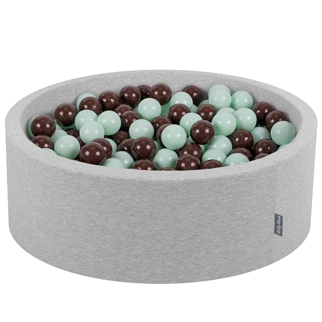 Foto 7 de 8 de KiddyMoon Piscina De Bolas 90X30cm/200 Bolas Ø 7 Cm Espuma Suave para Bebé Y Niño Desde 8 Meses Funda…
