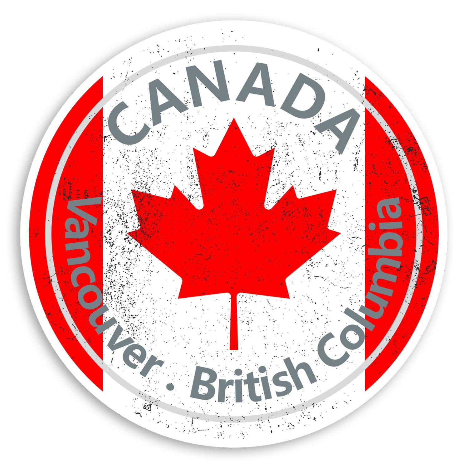 Destination Vinyl Ltd Multi 2 X 10Cm Vancouver British Columbia Vinyl Stickers Canada Sticker Luggage #20126 (10Cm Wide)