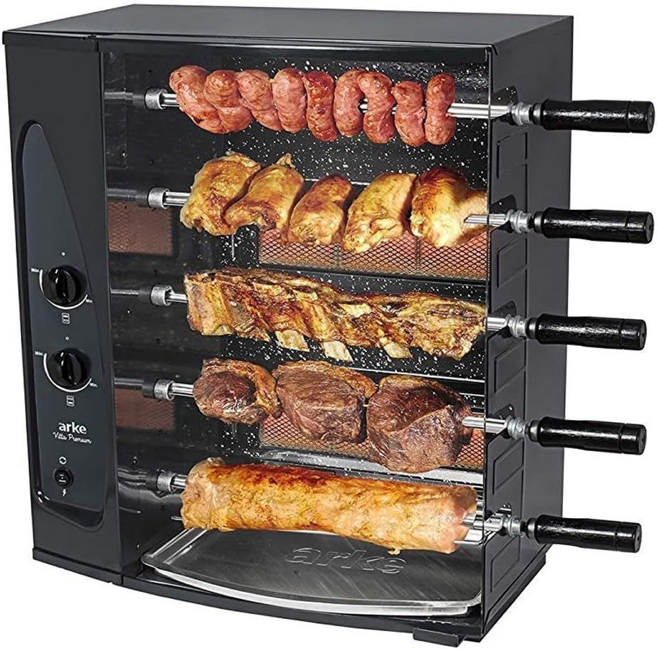 "Vittapremiun05 Rotary Grill With 5 Skewers Arke