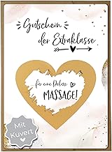 Joli Coon Valentinstagskarte - Gutschein für eine Massage mit Kuvert - Rubbelkarte