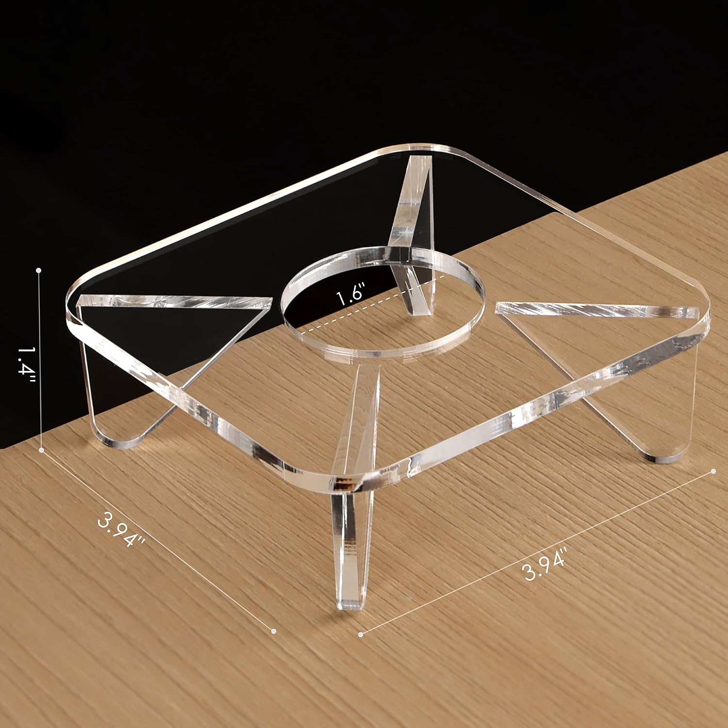 Acrylic Football Stand, Clear Ball Holder Display Stand for Volleyball, Basketball, Baseball, Soccer, Golf, Crystal Ball