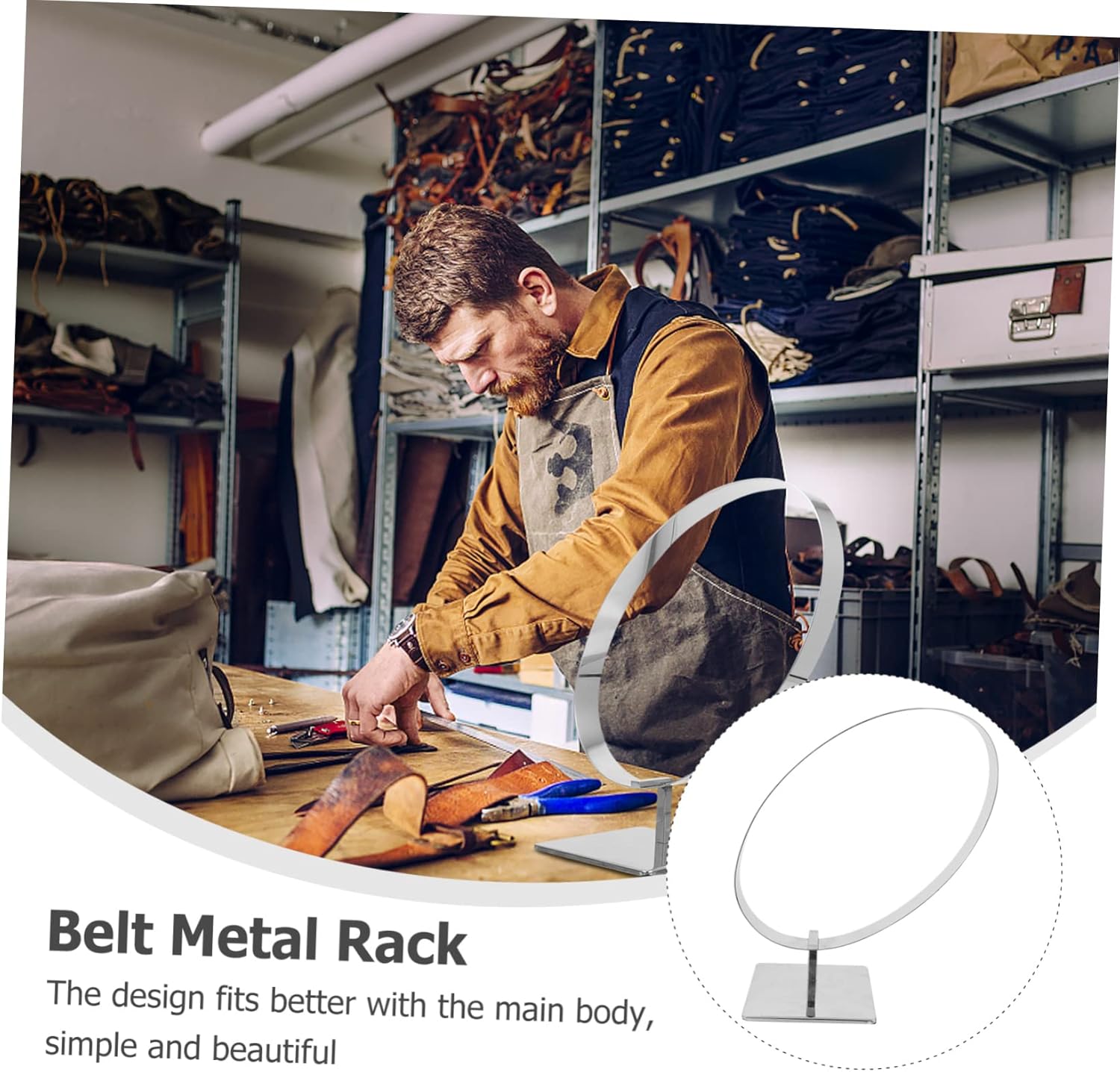 Stainless Steel Mirror Belt Rack Belt Storage Hangers Karate Display Rack