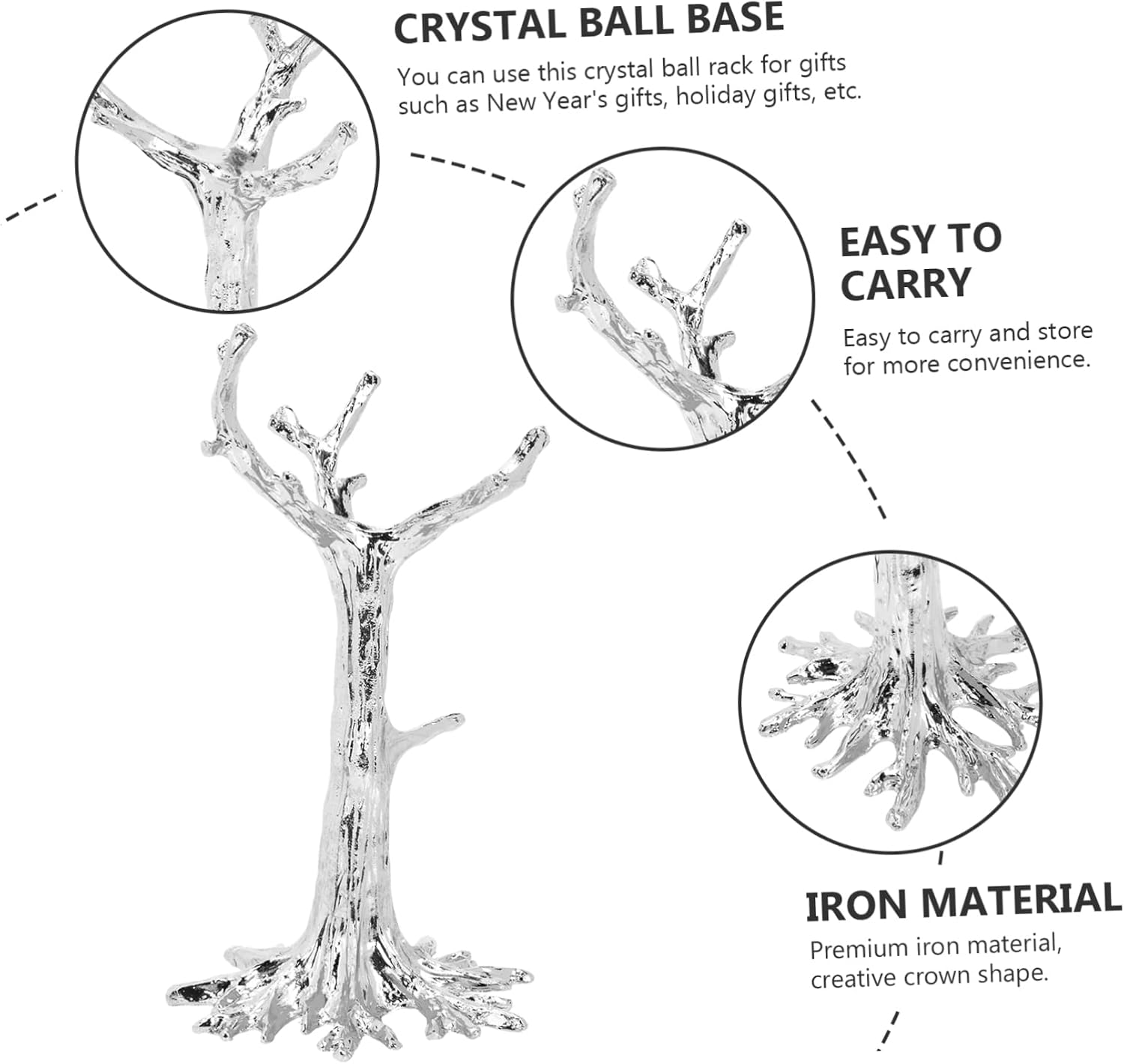 VALICLUD Delicate Rack Crystal Balls Holder Crystal Balls Display Rack for Decorative Ore Pedestal