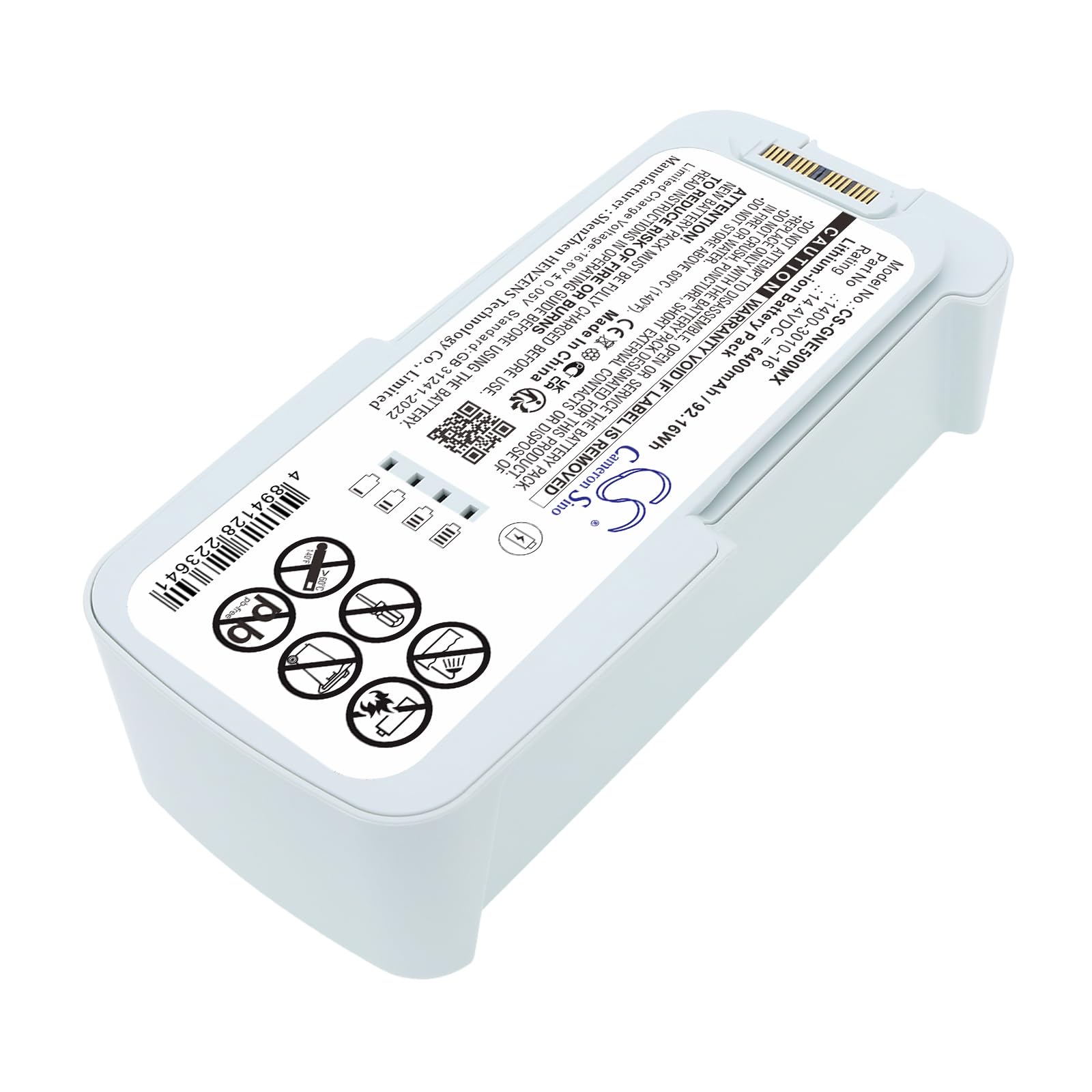 TECHTEK Batteria 6400mAh compatibile con [Inogen] One G5, Rove 6 sostituisce 1400-3010-16, BA-500, BA-516