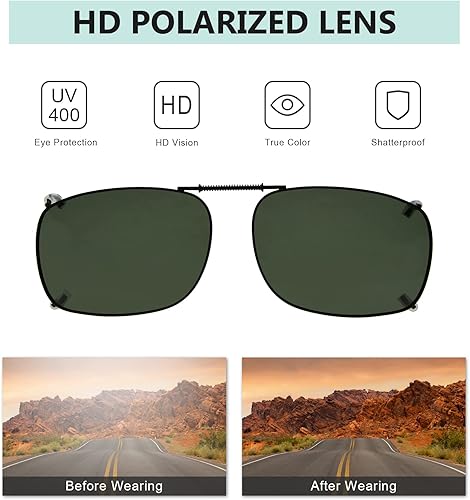 Miniatura 5 de Eyekepper Lentes de sol polarizados con montura de metal y montura de 2.126 x 1.457 in (lente G15)