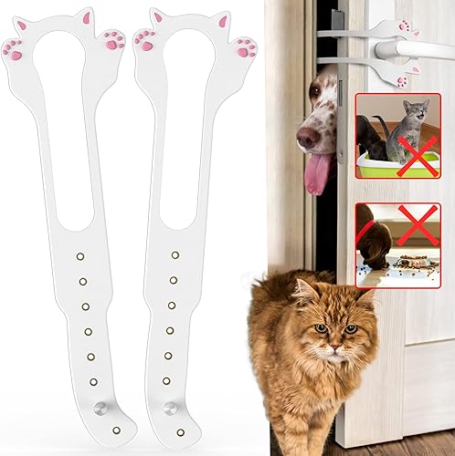 Elilier Soporte de Pestillo para Puerta de Gato,8 Tamaños Ajustables Tope de Puerta de Gato Flexible Más Resistente, Mantiene la Puerta Abierta de