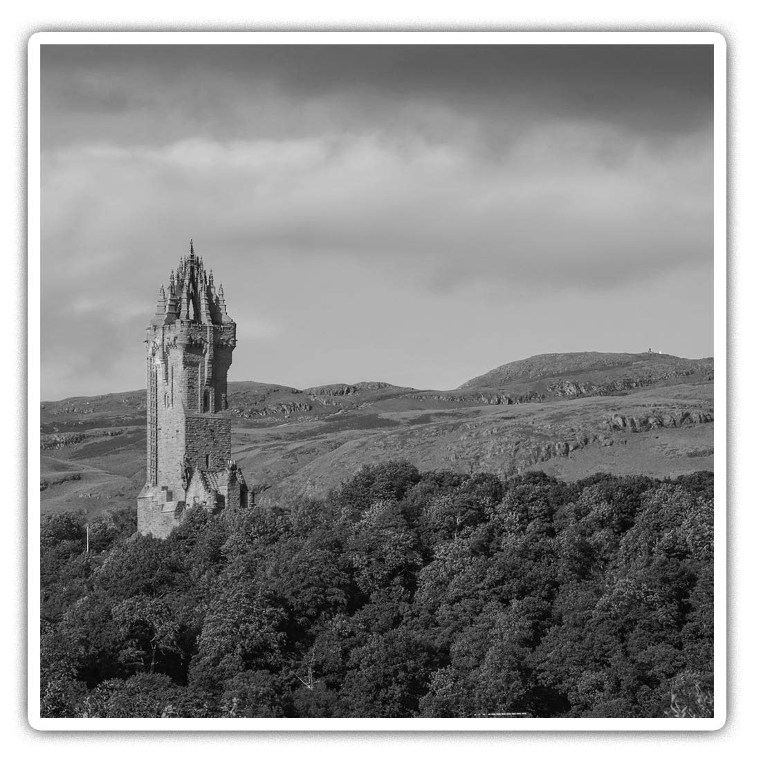 2 x 10cm Square Vinyl Stickers - Wallace Monument Scotland UK Decals 41916