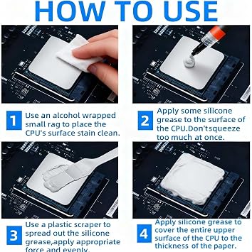 2PCS Thermal Grease for CPU, 14g Thermal Compound Grease with High Conductivity, Heatsink Paste for IC, CPU, and All Coolers