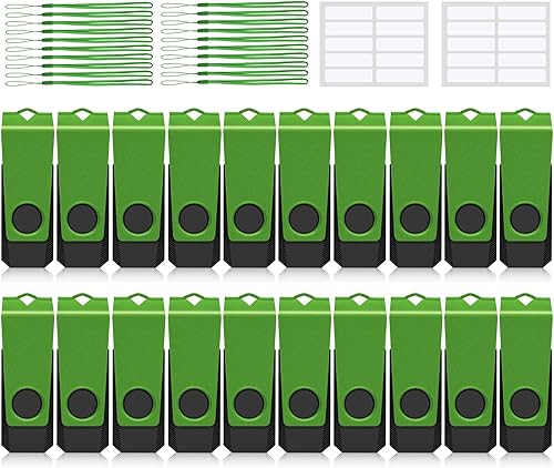 Miniatura 1 de AGECASH - Paquete de 5 unidades flash USB 2.0 de 128 GB, paquete de 5 unidades de memoria USB pendrive de metal giratorio USB Stick Zip Drive Flash