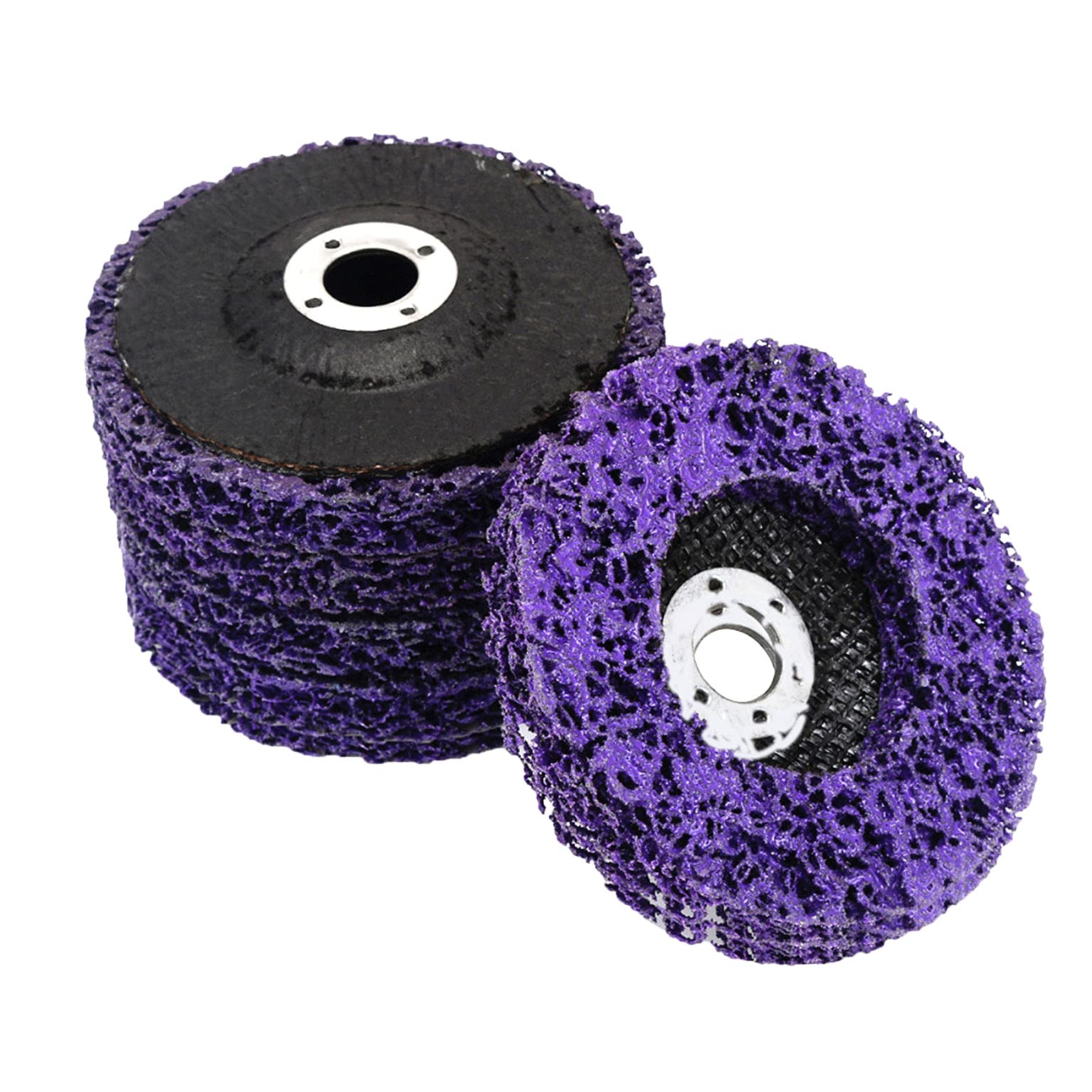 mitoharet 5-Pack Clean and Strip Discs, 4-1/2Inch x 7/8Inch Easy Strip Discs for Clean UP Rust Strips Paint Cleans Welds