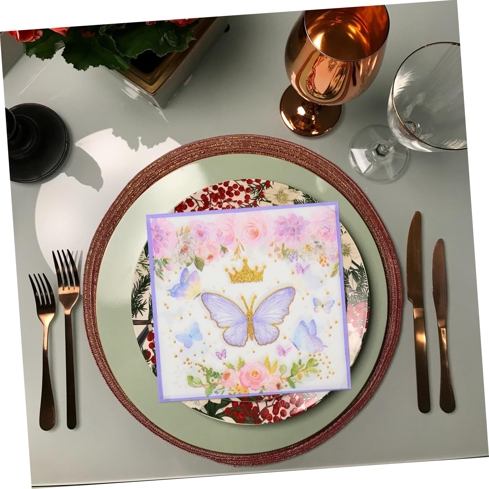 BESTYASH 5 Series Servilleta Vistoso Fiesta Decoración Servilletas Decorativas Navideñas Servilletas Servilleta Decorativa De Cena Papel 100 Piezas*5