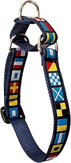 Skippers Martingale Adjsutable Dog Collar, Nautical Code Flags (Large 15.5