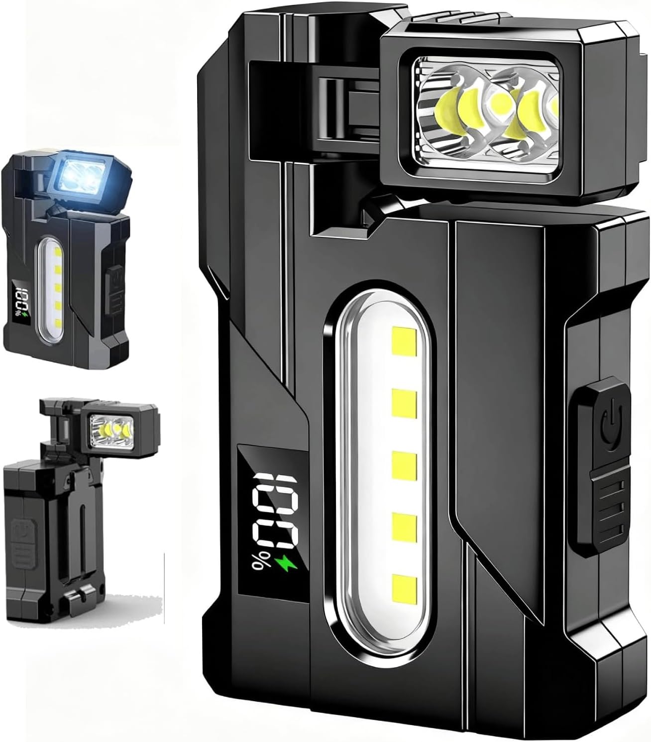 G5 EDC Flashlight 400 Lumens – COB High Brightness Mini LED Flashligh with 180° Rotatable Magnet, 3 Modes Dual Light, Portable Pocket Torch with Keychain for Outdoor, Work, Emergency