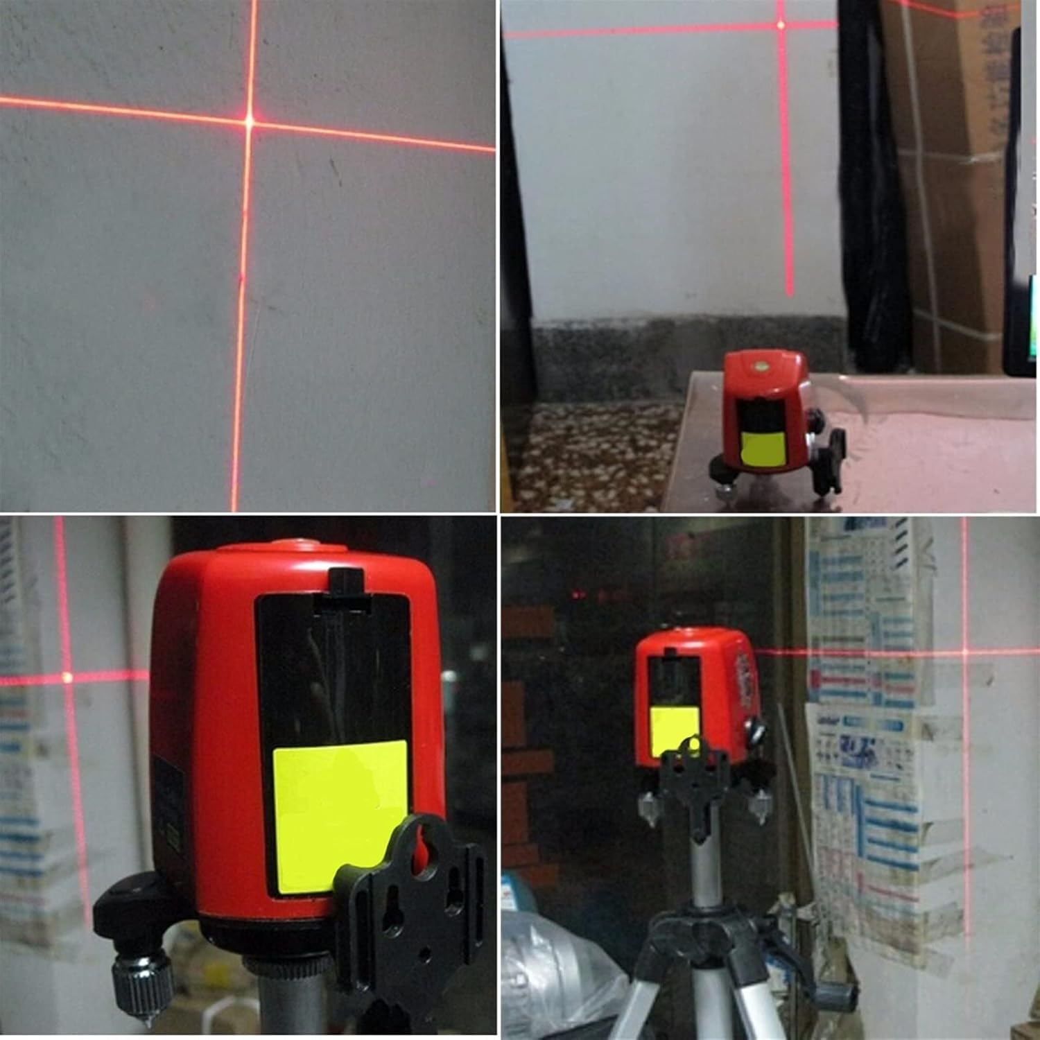 ZTBH Measuring Tools Level Cross Red Line Self-Leveling, 360 Degree Horizontal and Vertical Powerful Red Beam Levels Woodworking